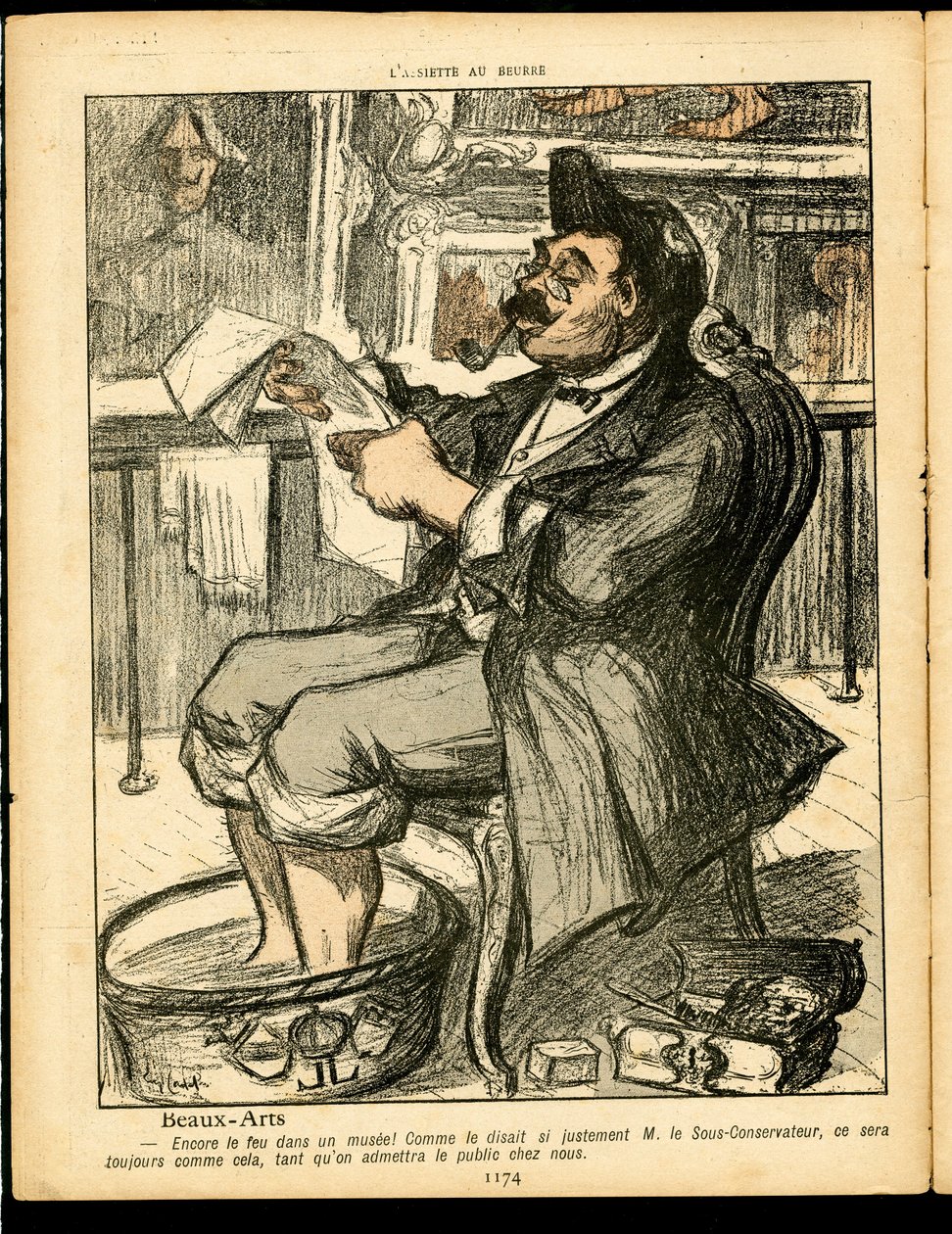 The Butter Plate, número 71, satírico en color de Eugene Cadel