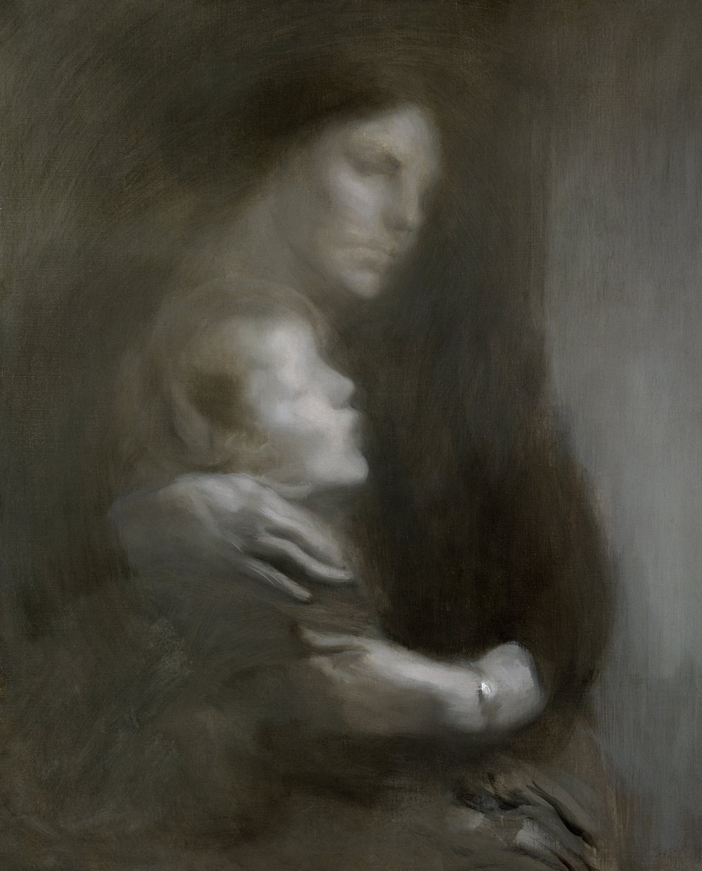 Maternidad (Sufrimiento) (óleo sobre lienzo) de Eugène Carrière
