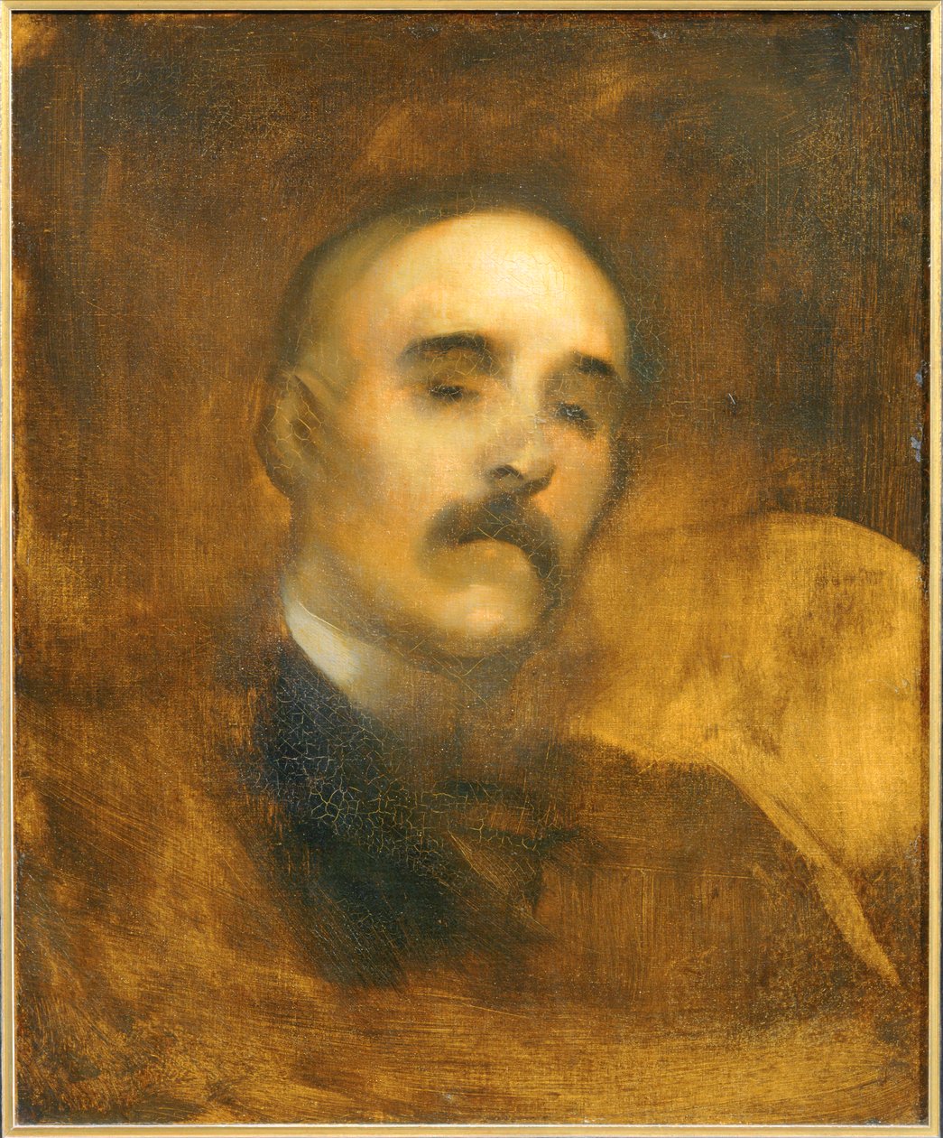 Retrato de Georges Clemenceau ... (pintura sobre lienzo) de Eugène Carrière