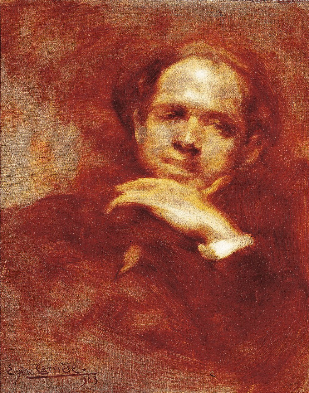 Retrato de Pau Casals, violonchelista, director y compositor español (1876-1973) 1903 de Eugène Carrière