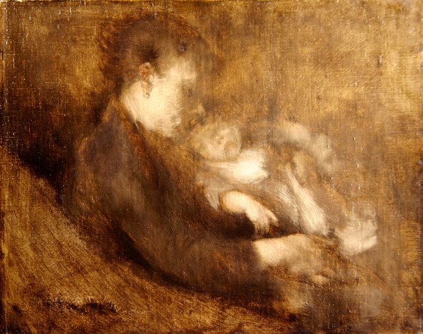 Mujer y niño de Eugène Carrière