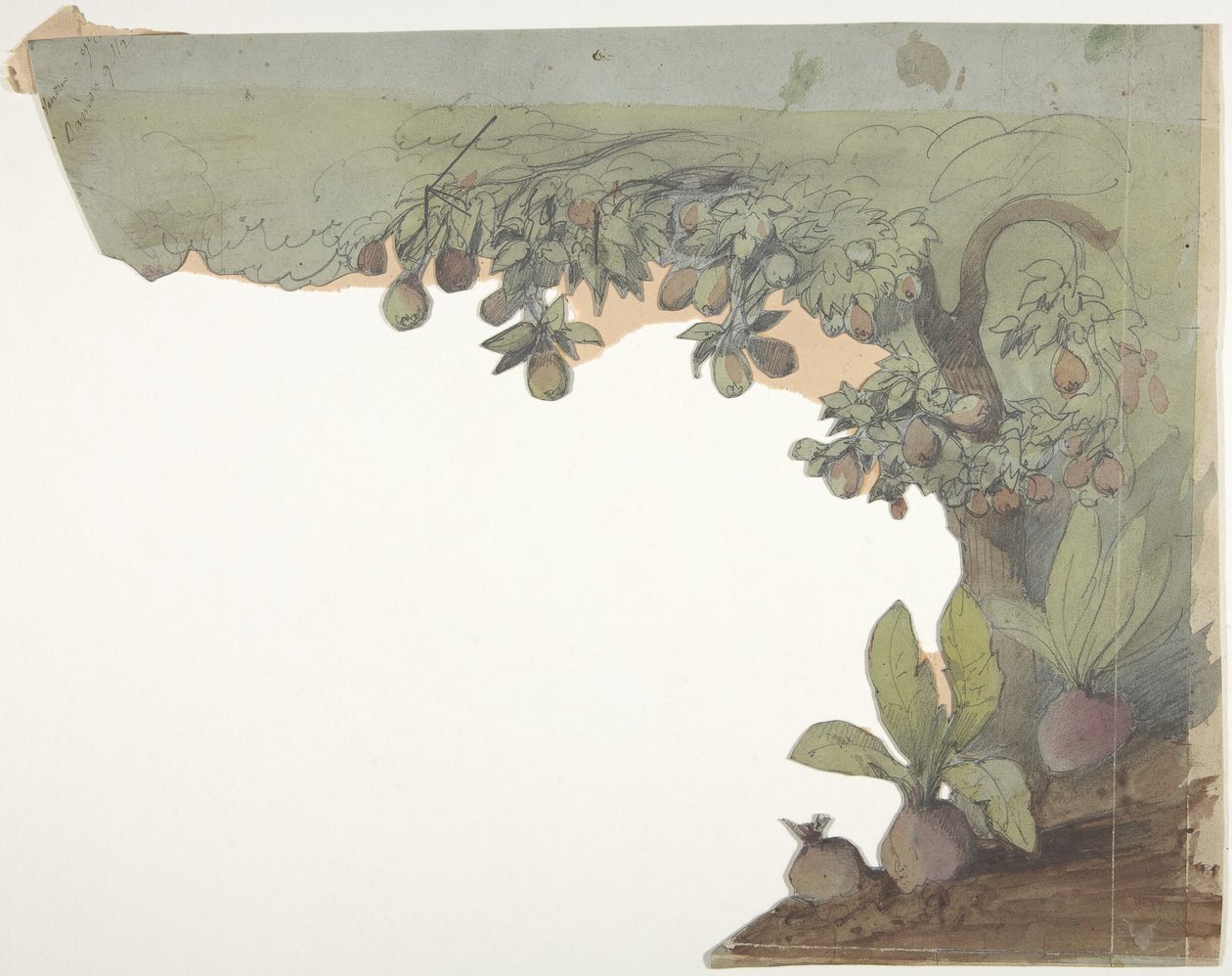 Diseño para un escenario en la Ópera, París de Eugene Ciceri
