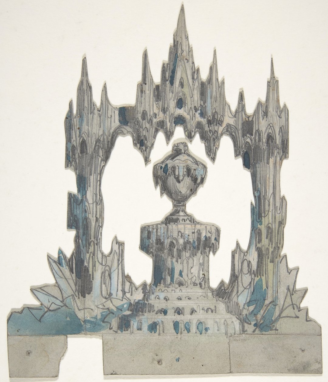 Diseño para un escenario en la Ópera, París, 1830-90 de Eugene Ciceri