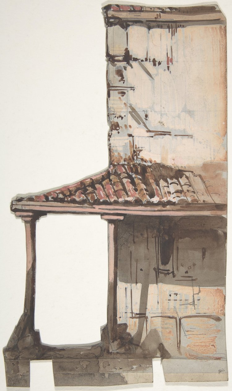 Diseño para un escenario en la Ópera, París, 1830-90 de Eugene Ciceri