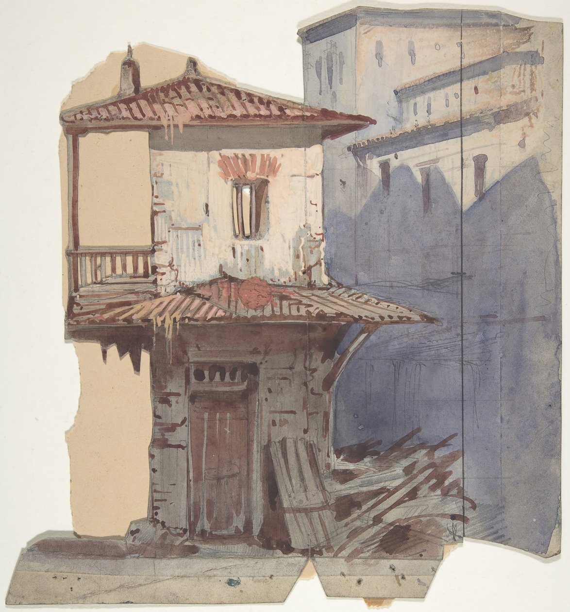 Diseño para un Escenario en la Ópera, París de Eugene Ciceri