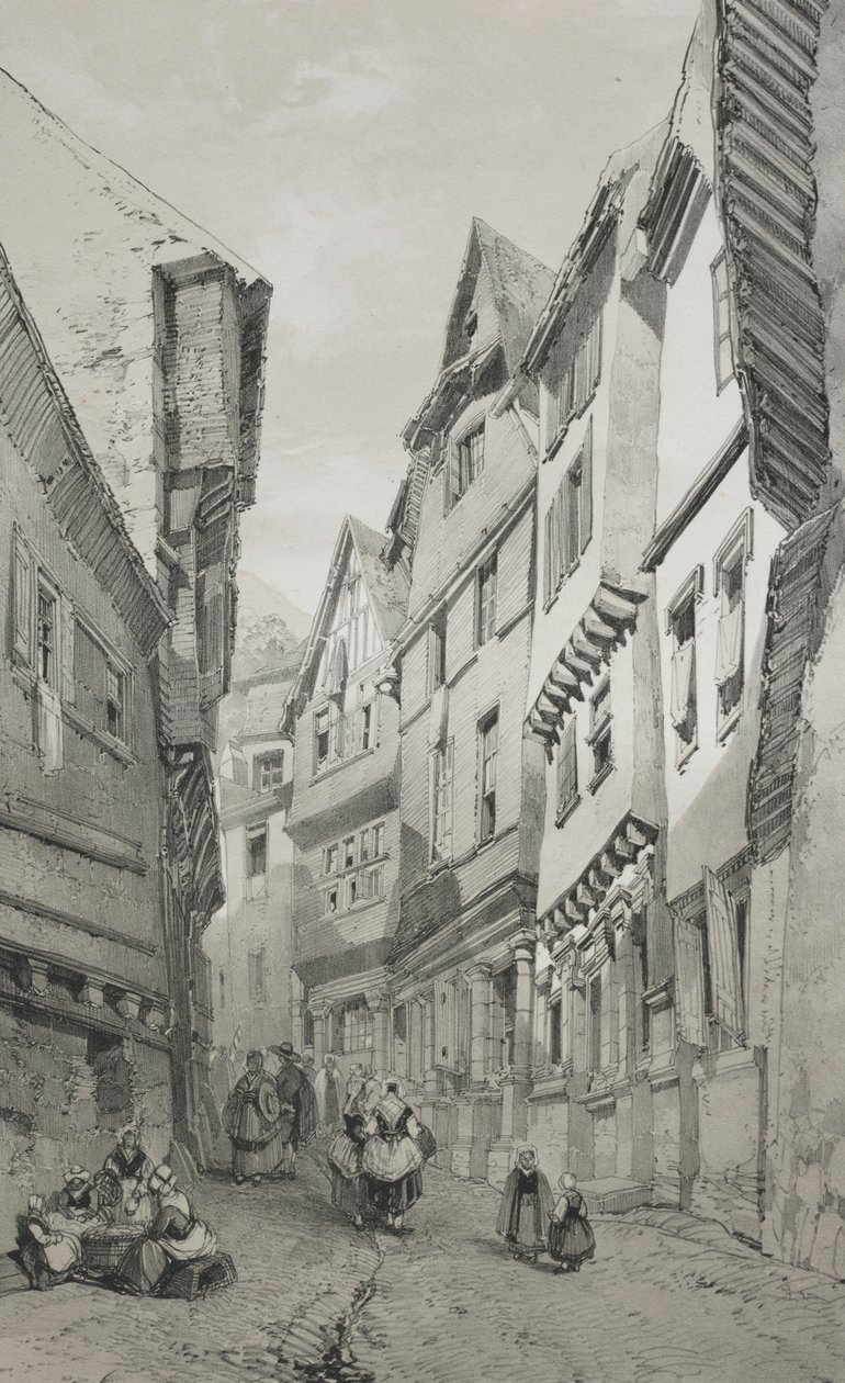 Viajes pintorescos y románticos en la antigua Francia. Bretaña: Morlaix de Eugene Ciceri