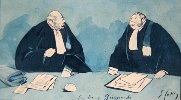 Dos abogados, c.1900 de Eugene Cottin