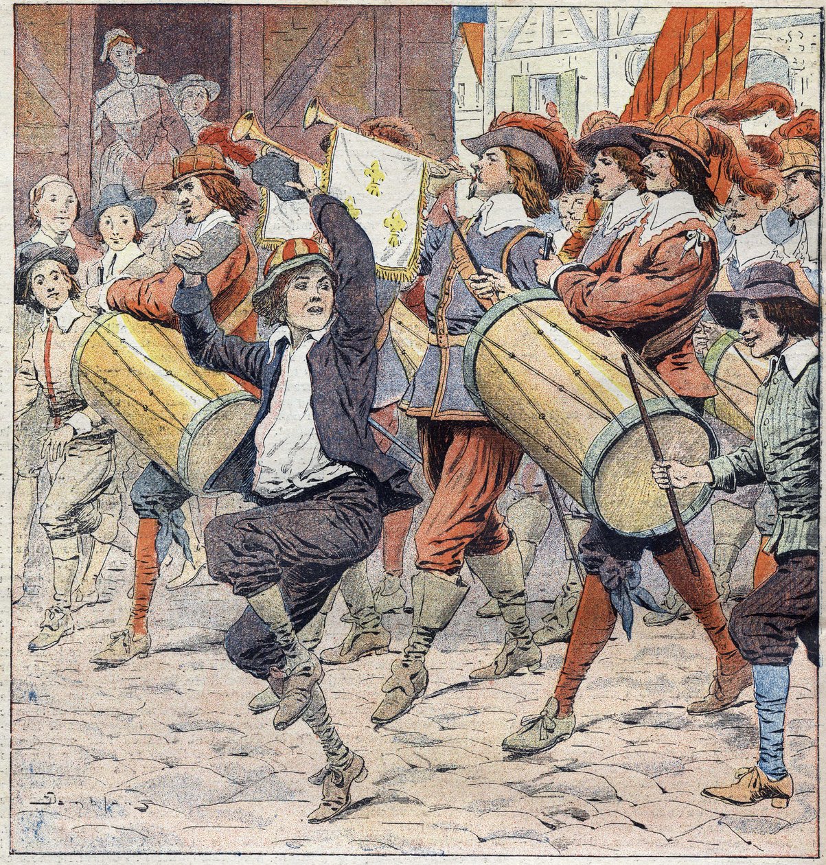 Ilustración para "Vint ans apres" (Veinte años después) de Eugene Damblans