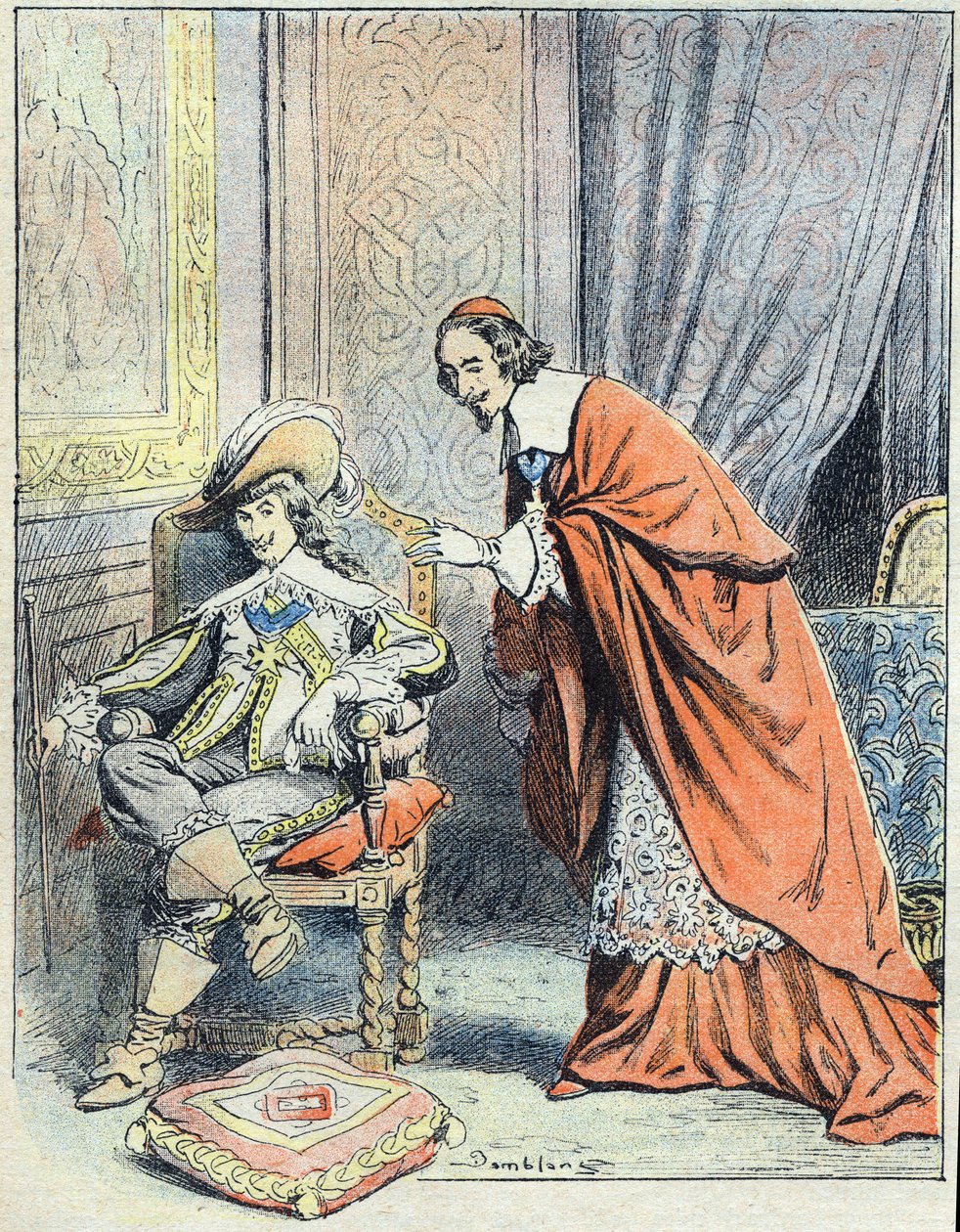 Ilustración para "Vint ans apres" (Veinte años después) de Eugene Damblans