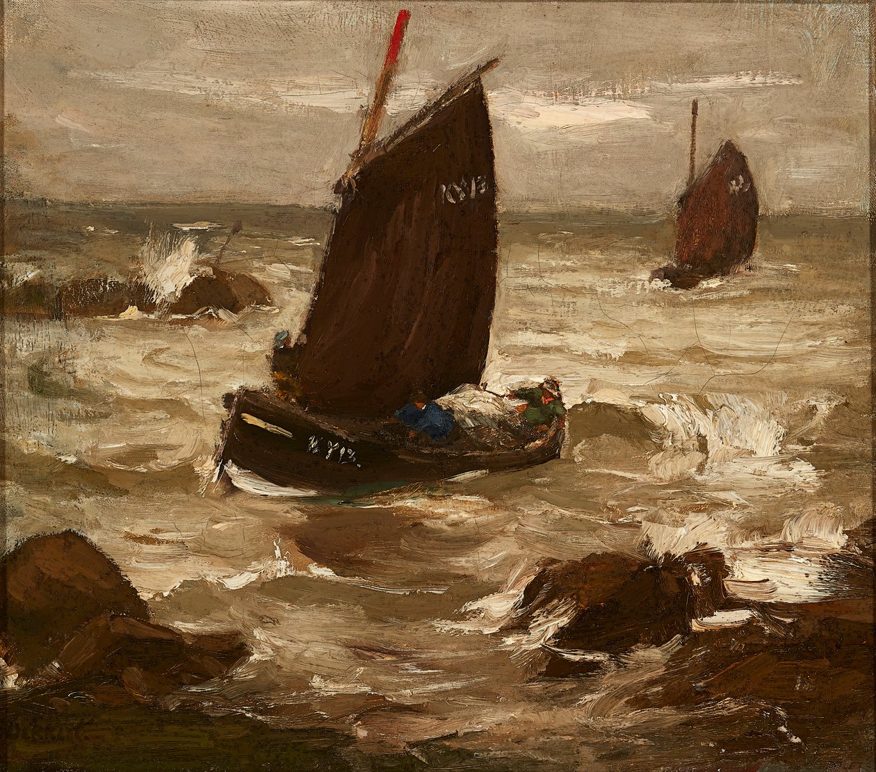 Carrera por la costa ( óleo sobre lienzo) de Eugene Dekkert