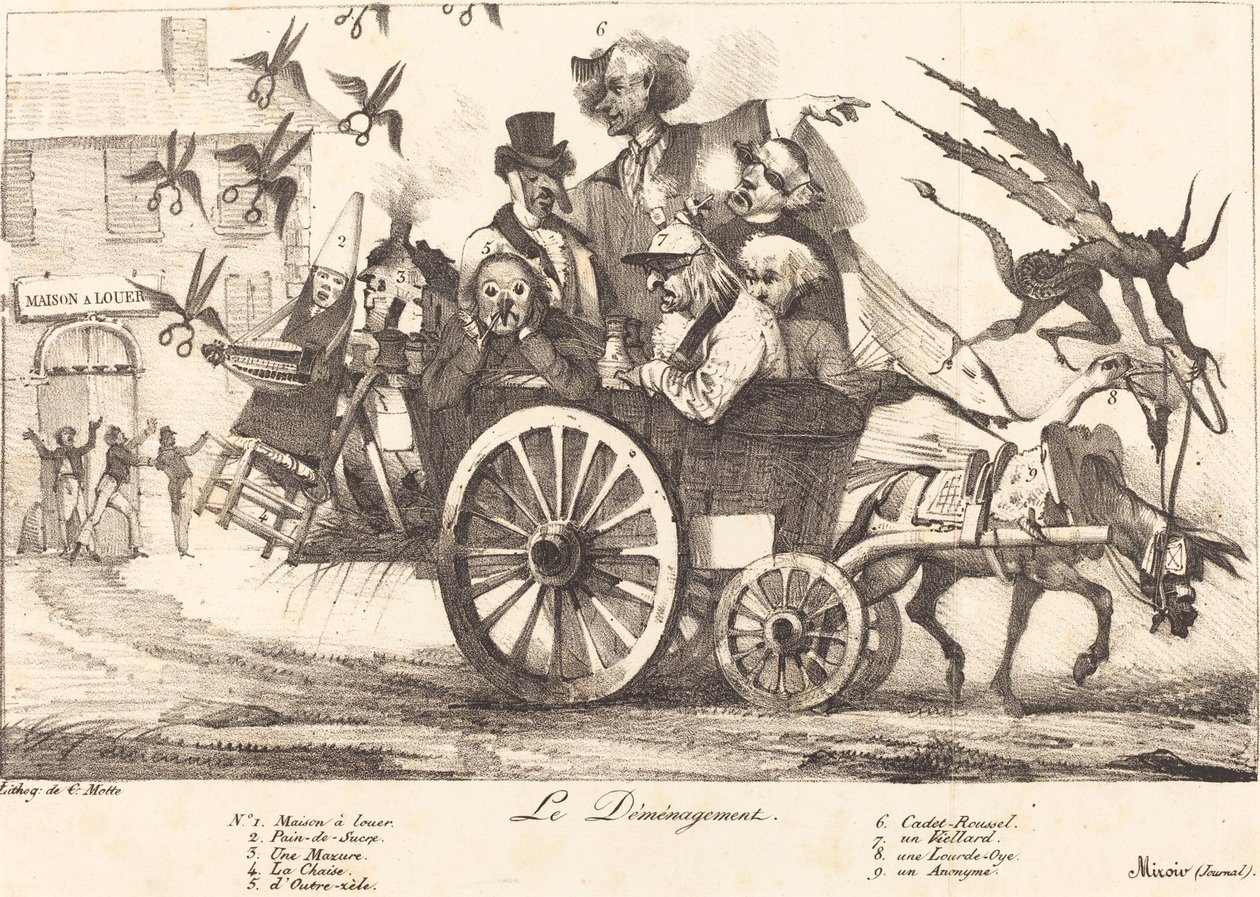 Le Déménagement de la Censure de Eugene Delacroix, Charles Etienne Pierre Motte