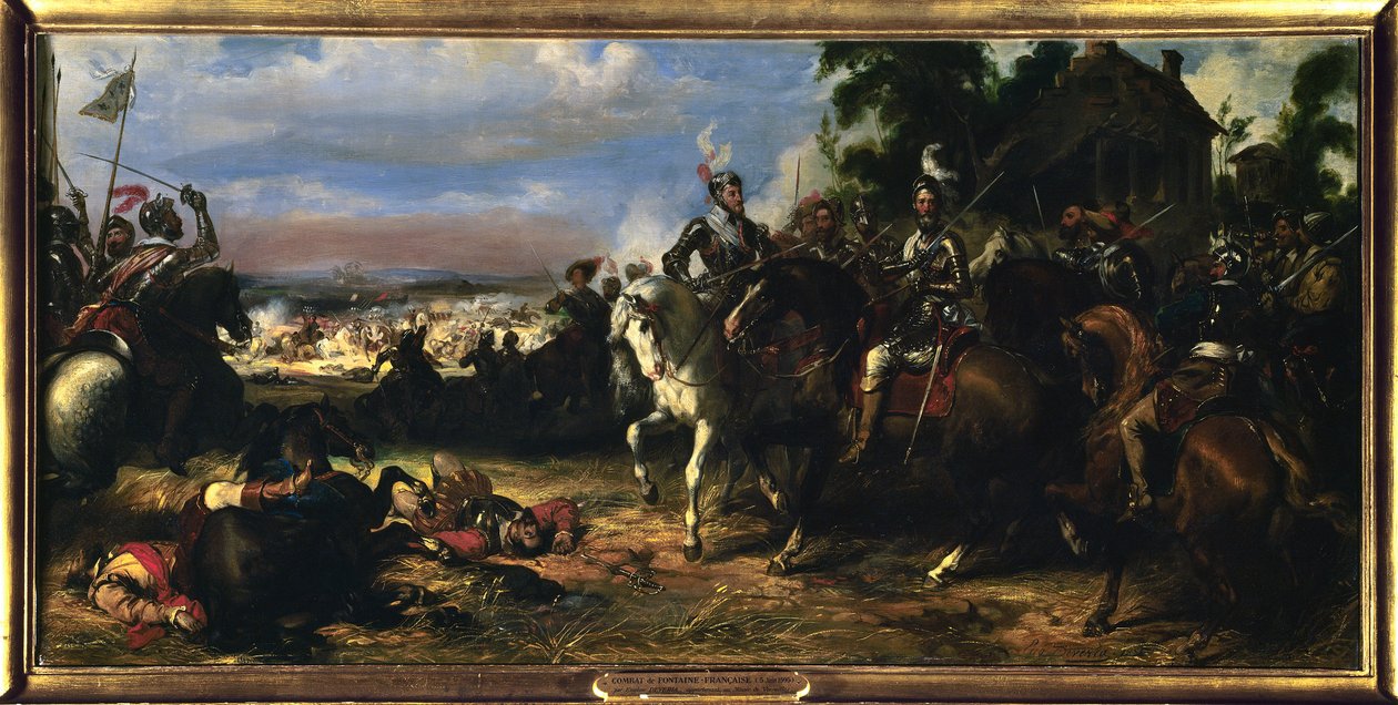 Batalla de Fontaine Francaise el 5 de junio de Eugene Deveria