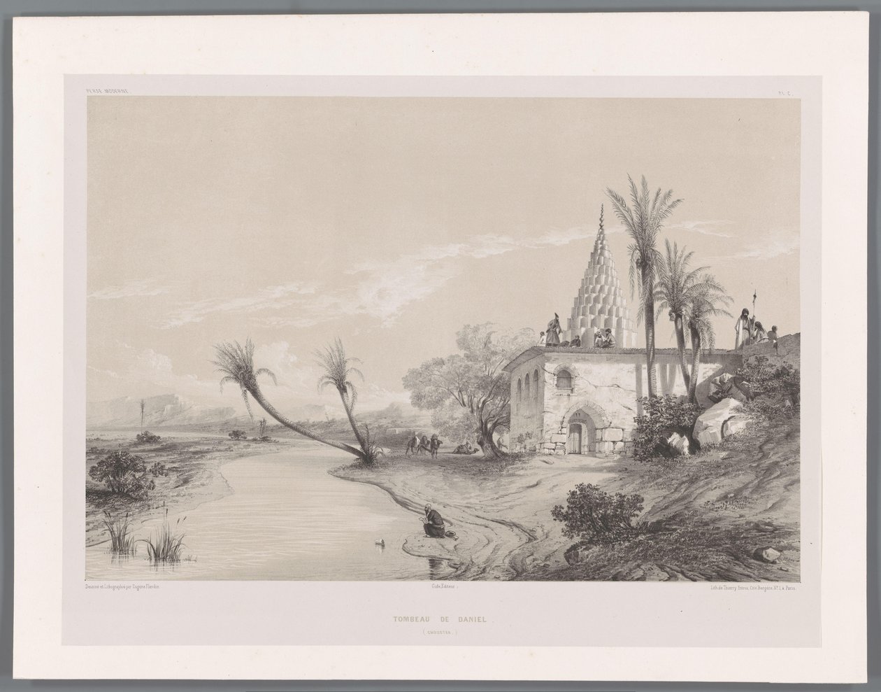 Shush-Daniel en Susa, Irán
Tombeau de Daniel (Chouster) (título en el objeto)
Paisajes persas (título de la serie)
Perse moderne (título de la serie) de Eugene Flandin