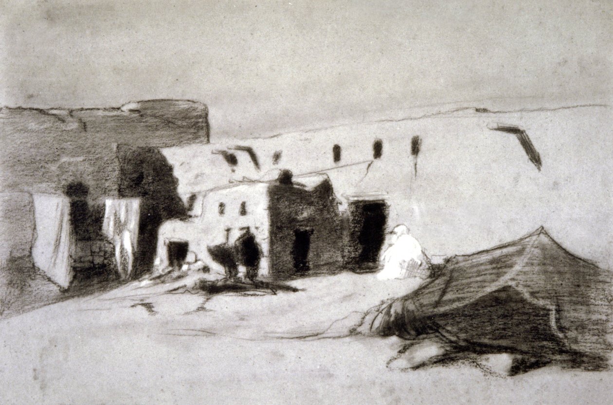 Aldea en el Sahel de Eugène Fromentin