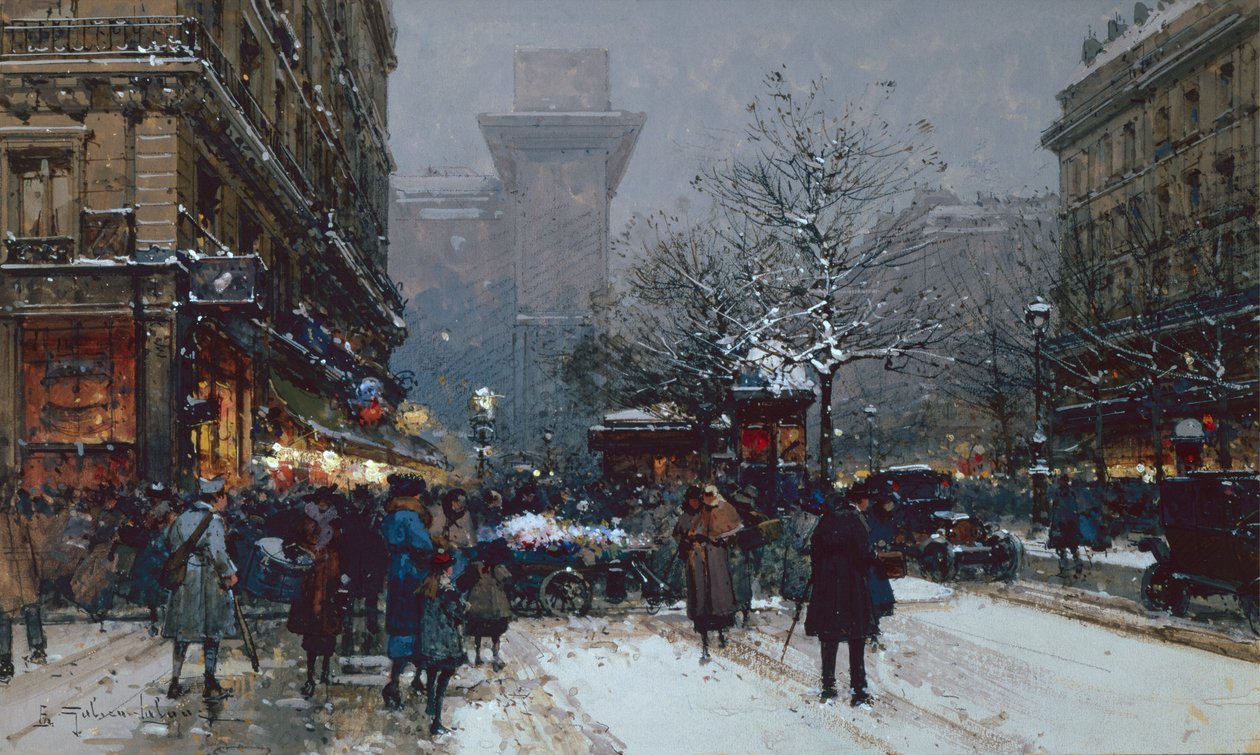 Porte St. Denis, París de Eugene Galien Laloue