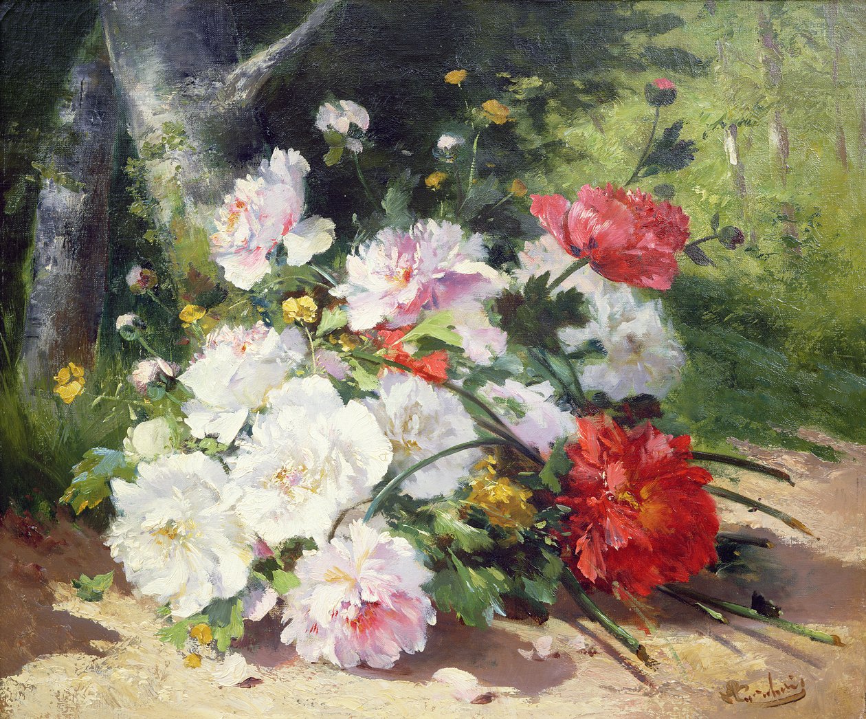 Naturaleza muerta de flores de Eugene Henri Cauchois