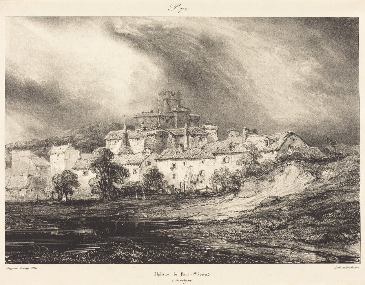 Castillo de Pont-Gibaud de Eugene Isabey