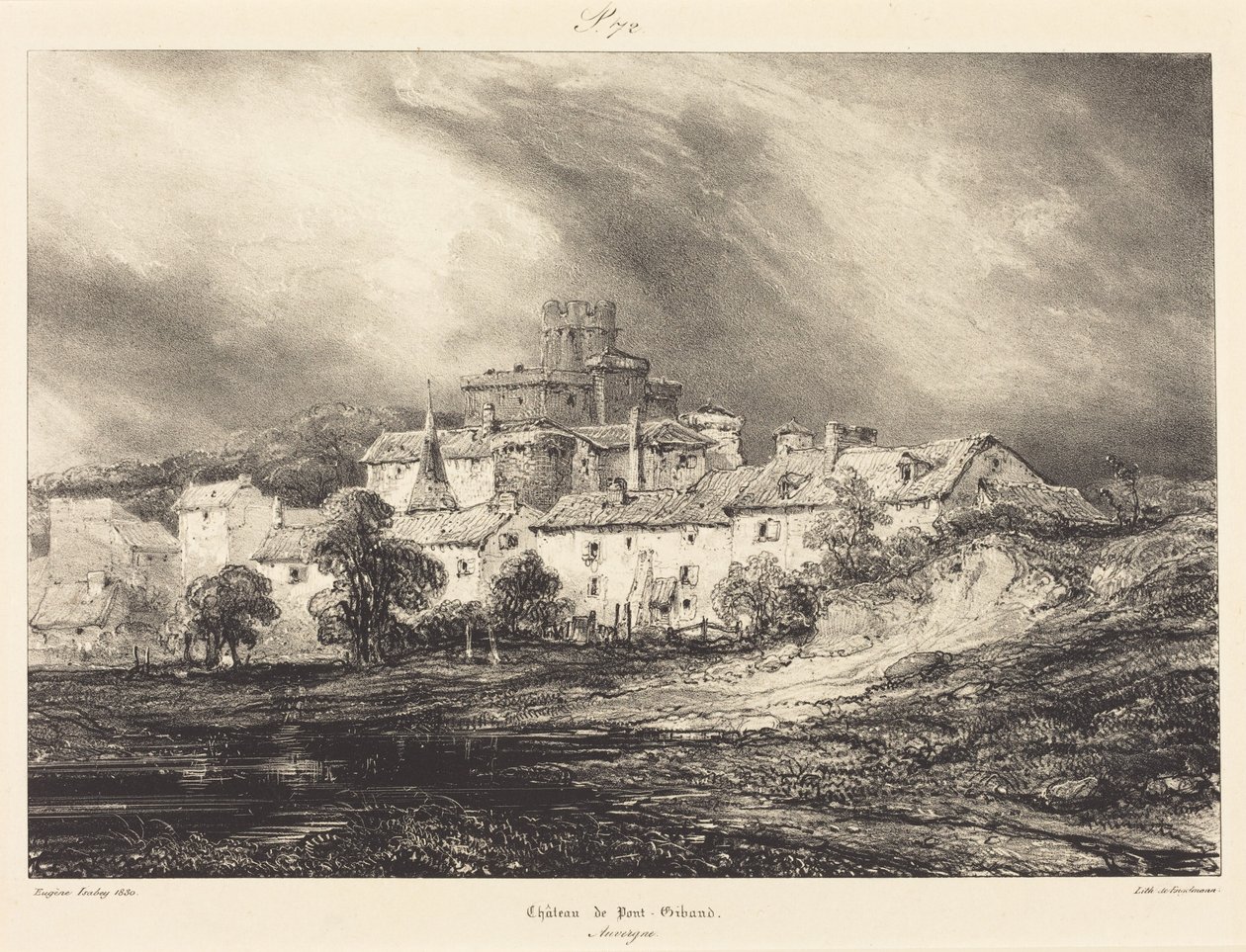 Castillo de Pont-Gibaud de Eugene Isabey