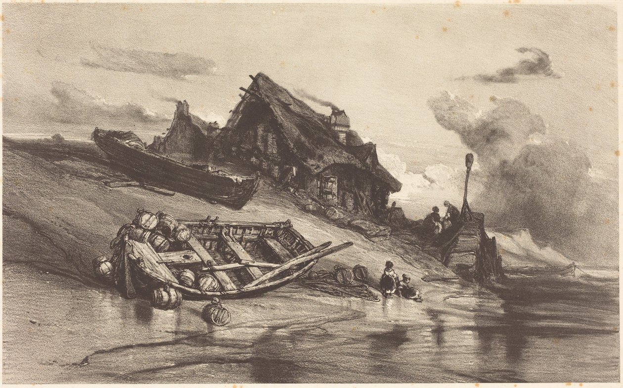 Cabañas de pescadores de Eugene Isabey