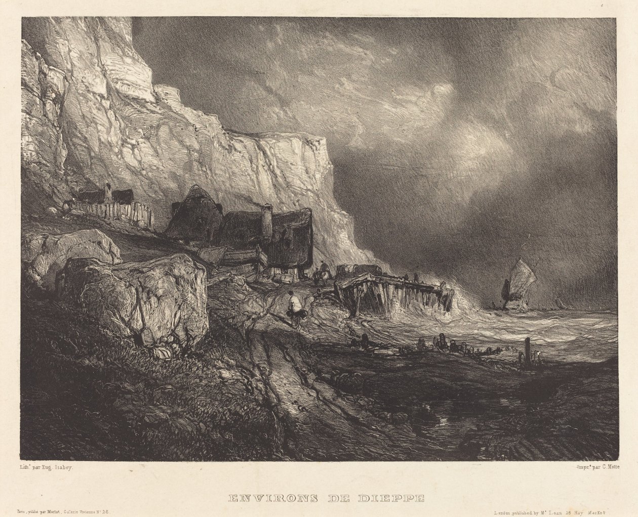 Alrededores de Dieppe de Eugene Isabey