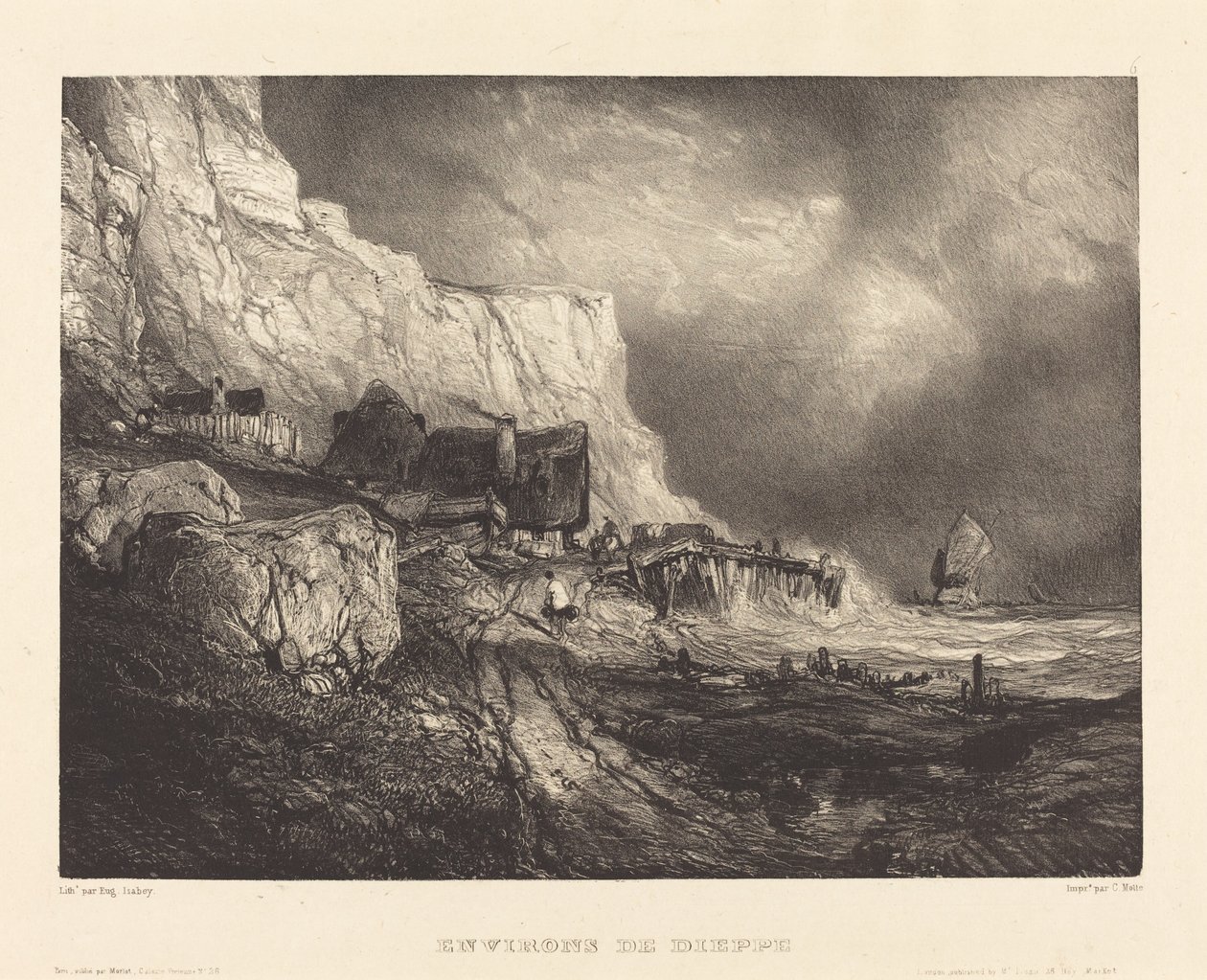Alrededores de Dieppe de Eugene Isabey
