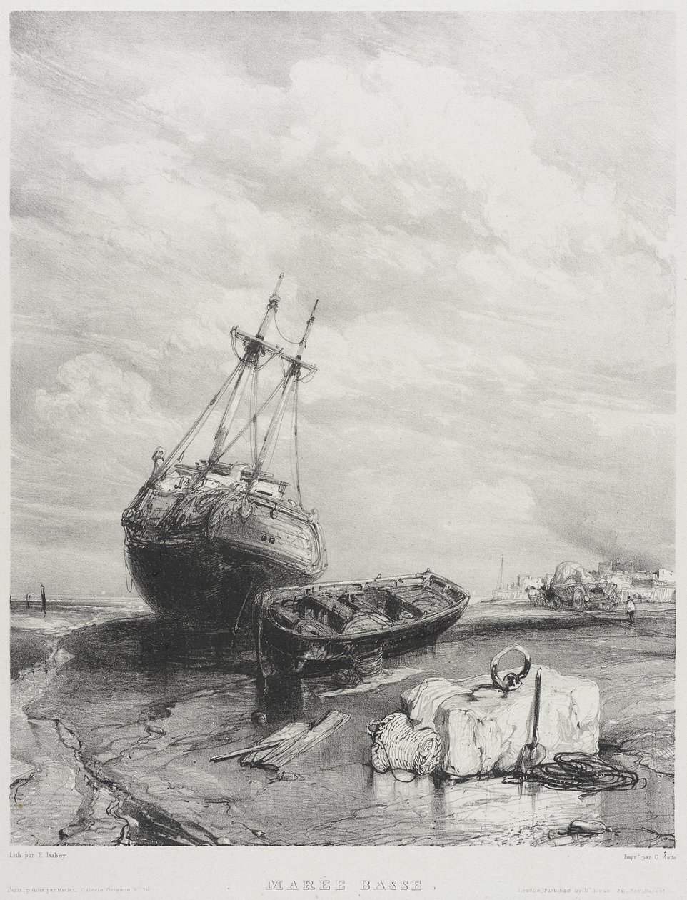 Marea baja de Eugene Isabey