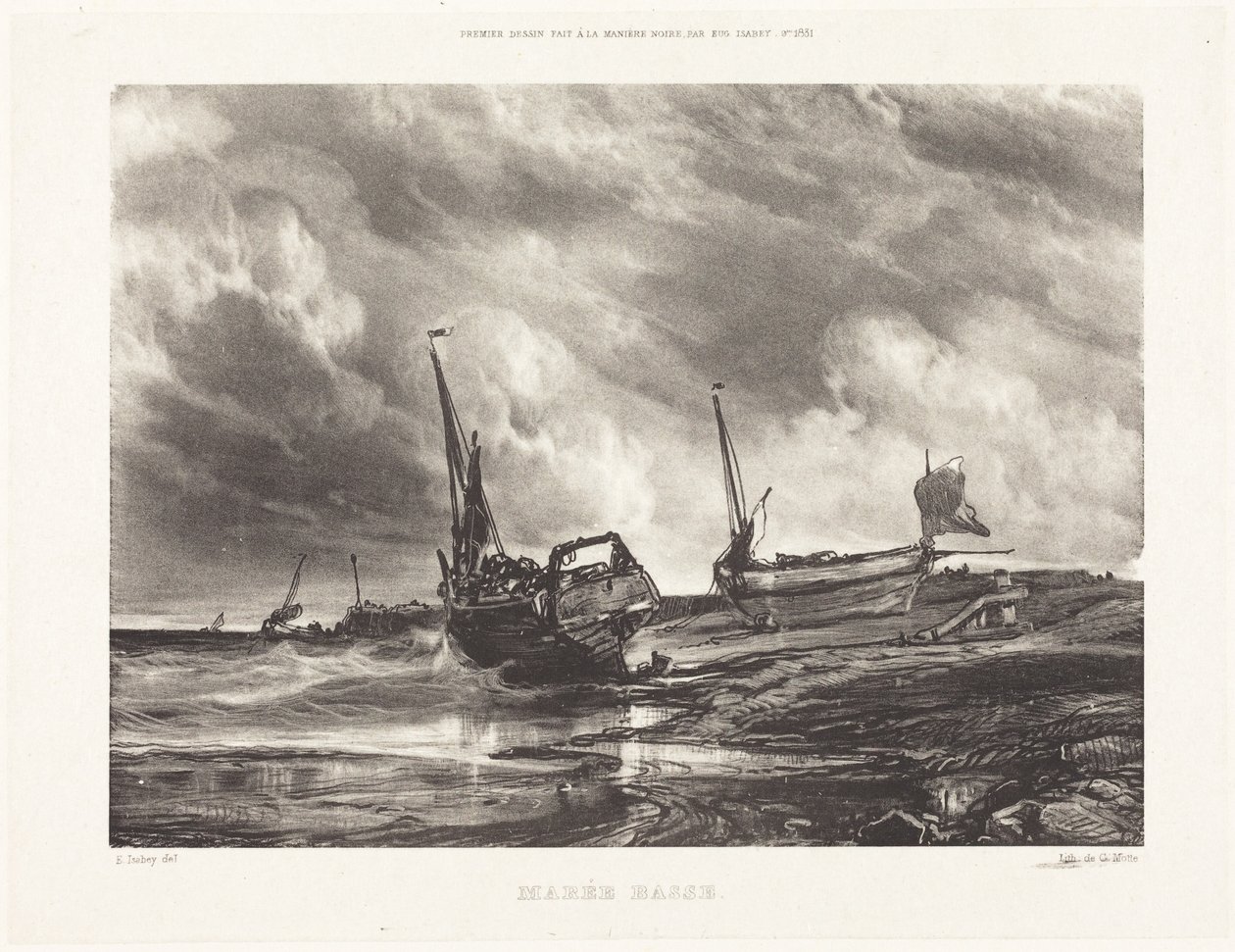 Marea baja (Low Tide) de Eugene Isabey