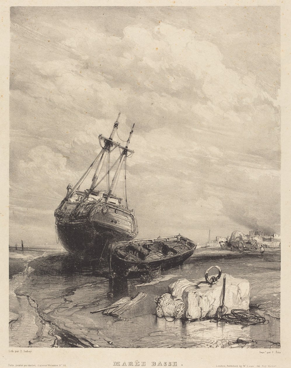 Marea baja de Eugene Isabey
