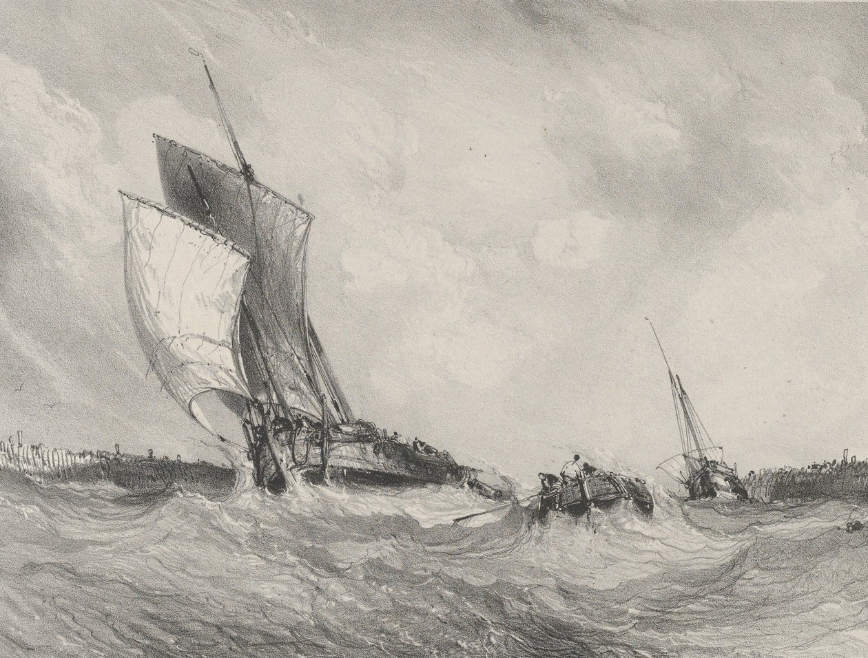 Regresando al puerto, 1833 de Eugene Isabey