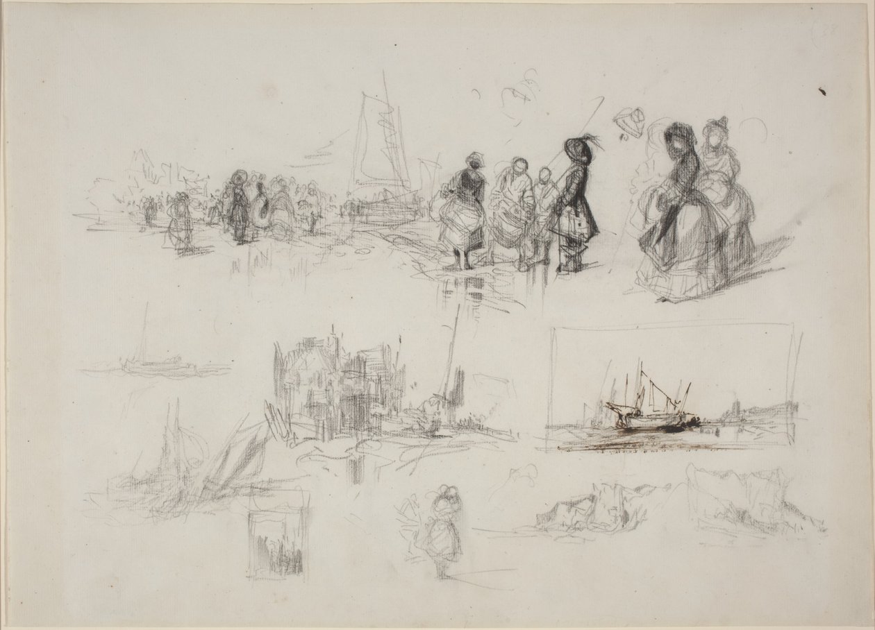 Estudios de la Costa de Eugene Isabey