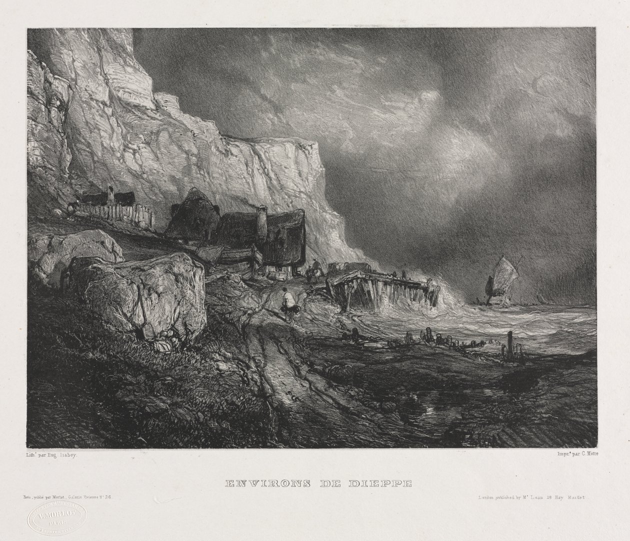 Seis marines: alrededores de Dieppe de Eugene Isabey