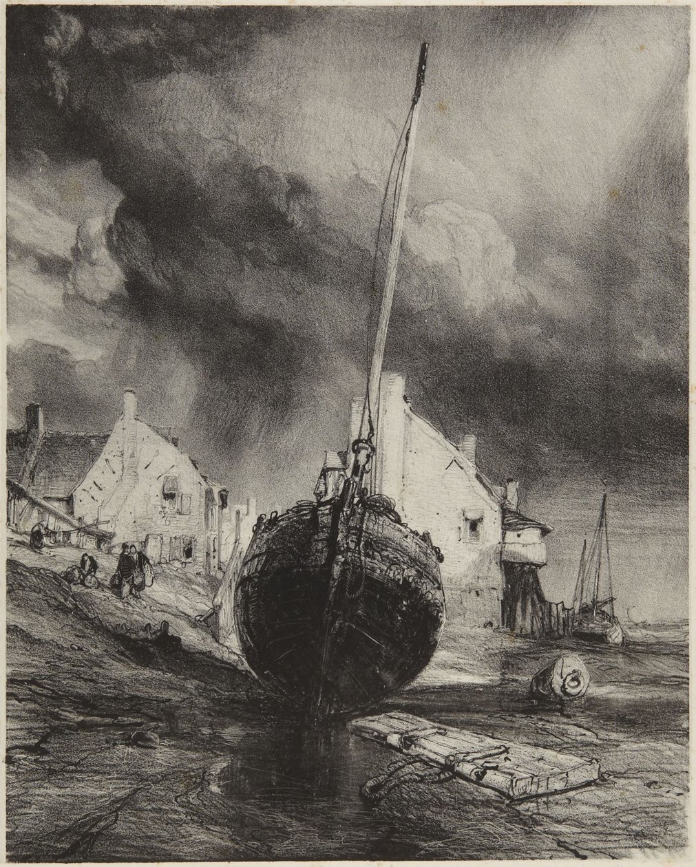 Recuerdo de Saint-Valery-sur-Somme de Eugene Isabey