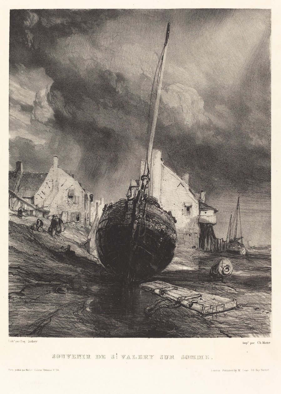 Recuerdo de St. Valéry sur Somme de Eugene Isabey