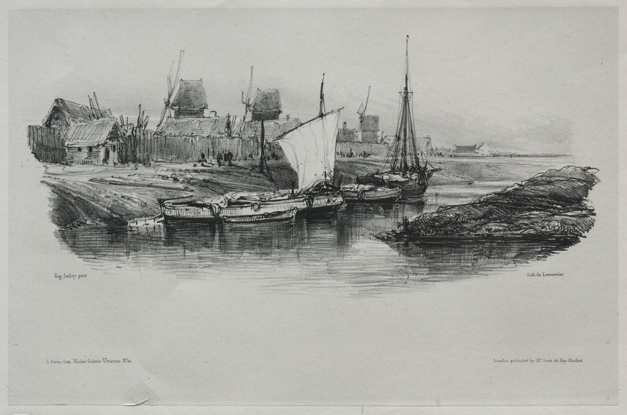 Recuerdos: Banco del Canal, 1832 de Eugene Isabey