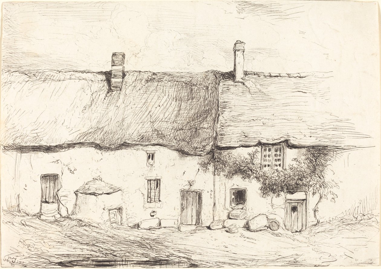 Dos cabañas de Eugene Isabey