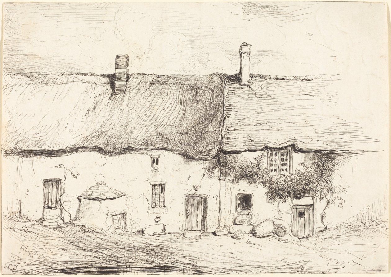 Dos casas rurales de Eugene Isabey