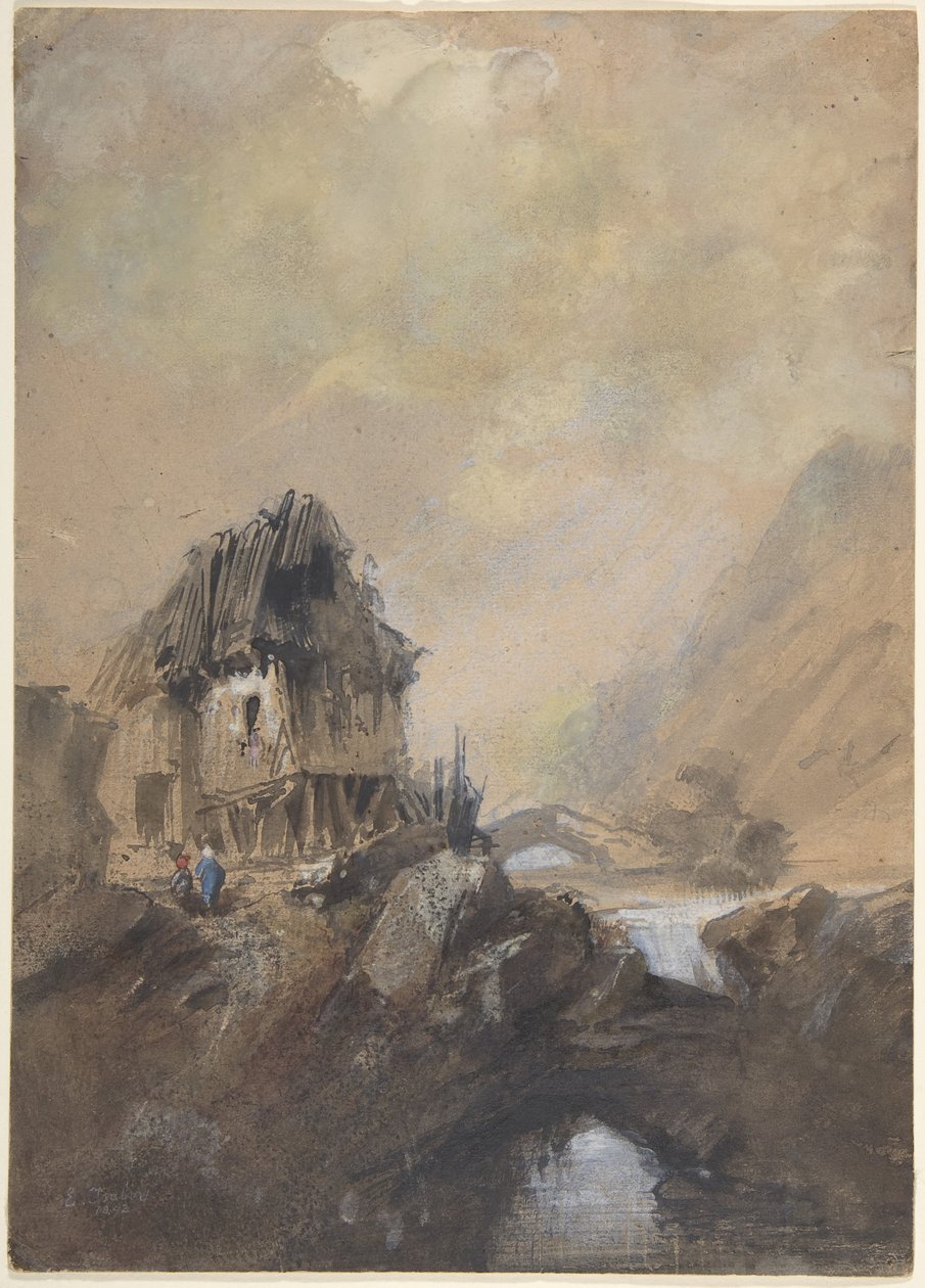 Pueblo de Dieppe de Eugene Isabey