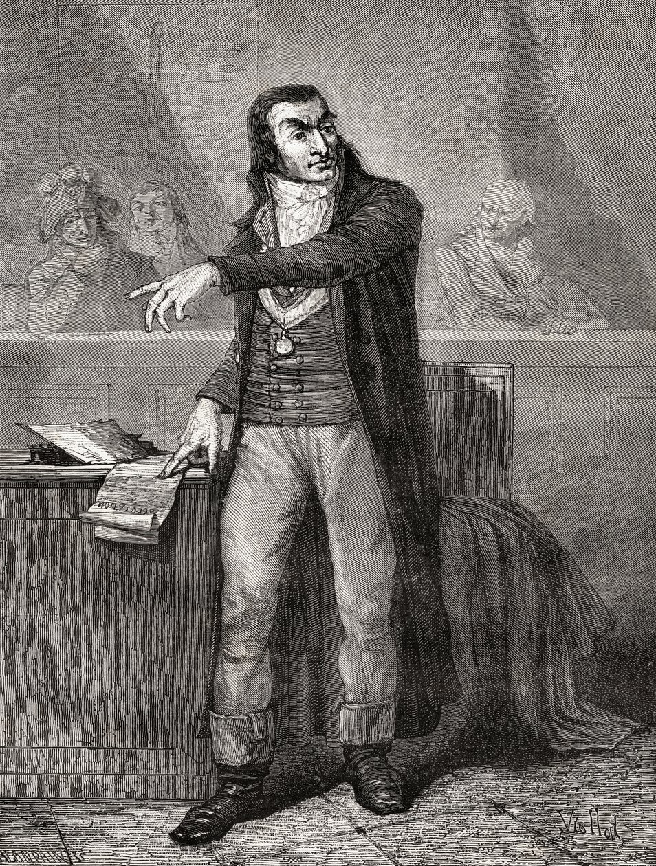 Antoine Quentin Fouquier-Tinville (1746-95), grabado por Blanpain de Eugene Joseph Viollat