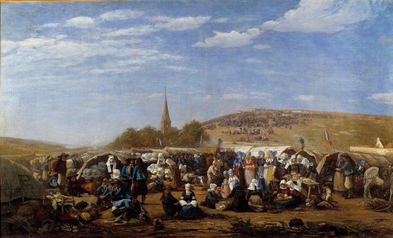 Un perdón a Santa Ana la Palud en 1858 de Eugene Louis Boudin