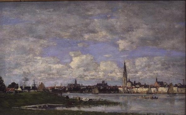 Amberes desde la Punta de Flandes de Eugene Louis Boudin