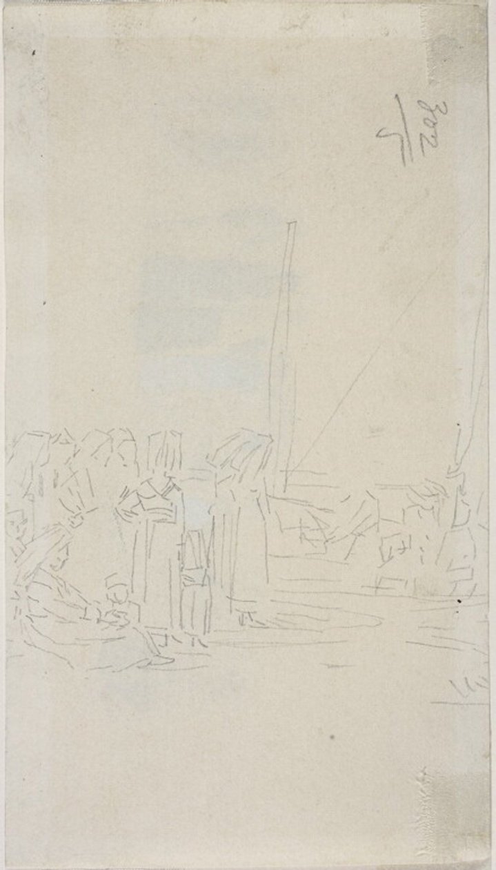 Mujeres bretonas en la playa de Eugene Louis Boudin
