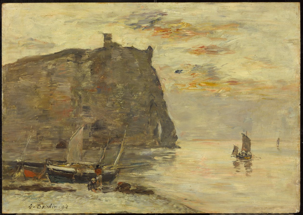 Acantilados en Étretat, 1894 de Eugene Louis Boudin