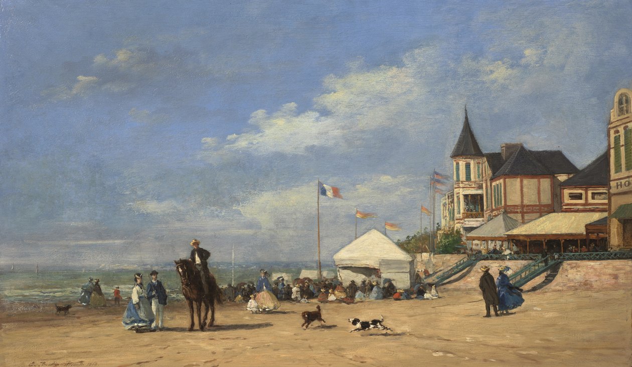 Playa de Trouville de Eugene Louis Boudin