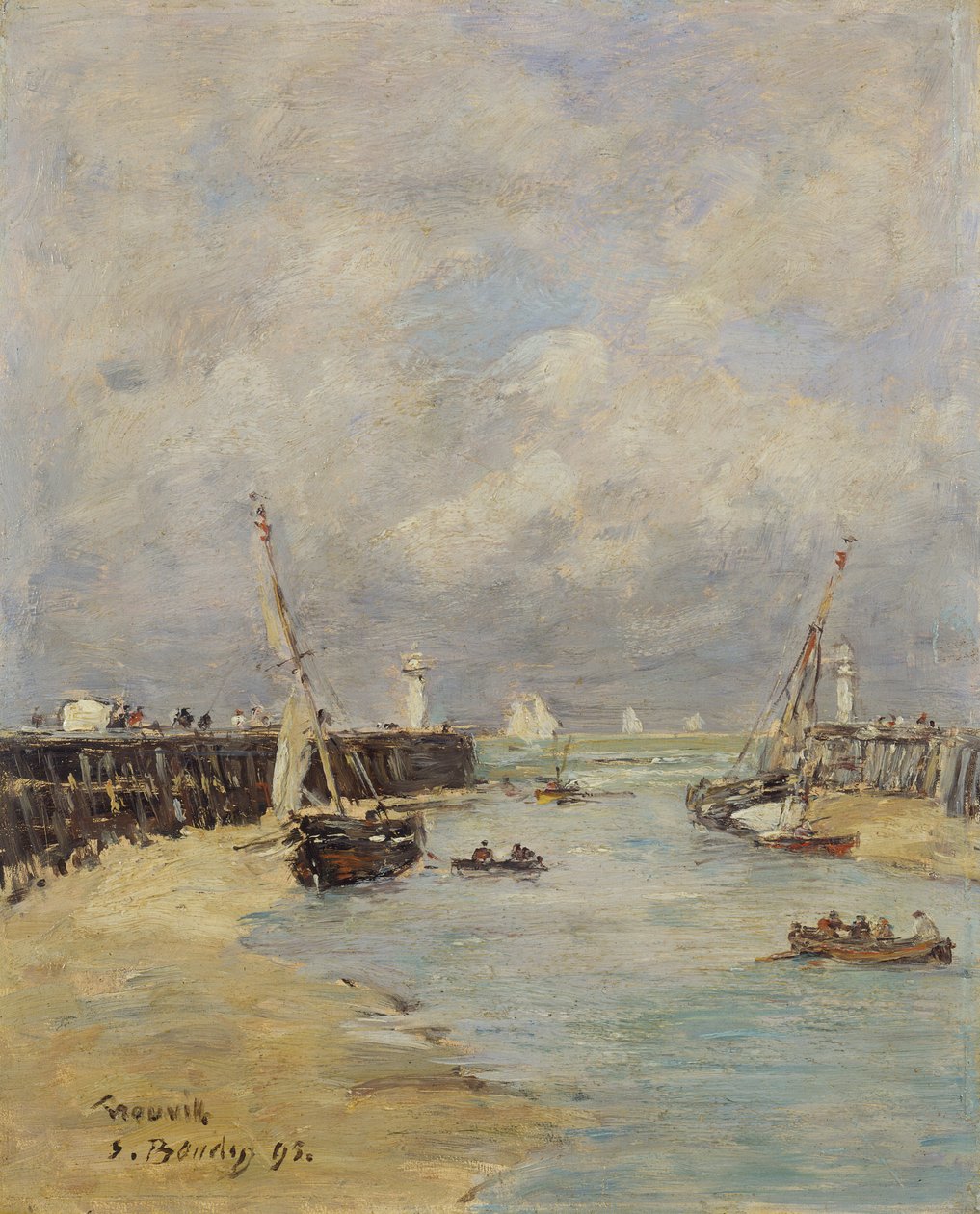 Marea baja en Trouville, 1895 de Eugene Louis Boudin