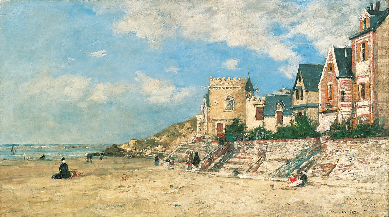 La Torre Malakoff y la costa en Trouville de Eugene Louis Boudin