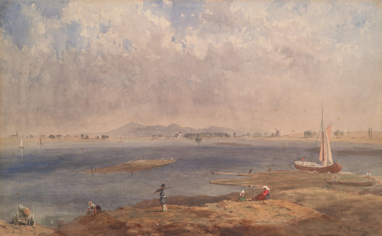 Paisaje marino en Bretaña de Eugene Louis Boudin