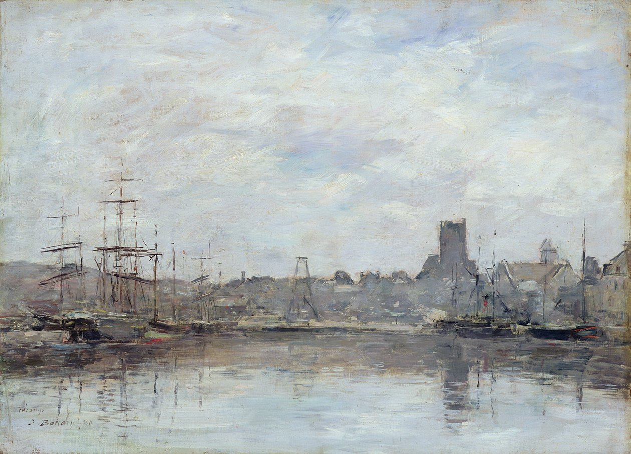 Mañana de septiembre: Puerto de Fecamp de Eugene Louis Boudin