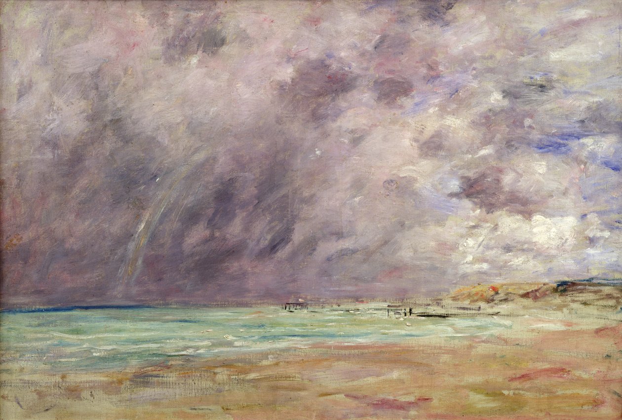 Cielos tormentosos sobre el estuario en Le Havre, c.1892-96 de Eugene Louis Boudin