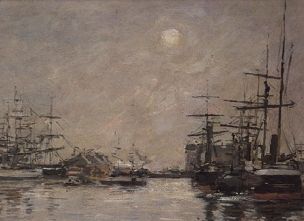 El estanque de la Barre, Le Havre de Eugene Louis Boudin