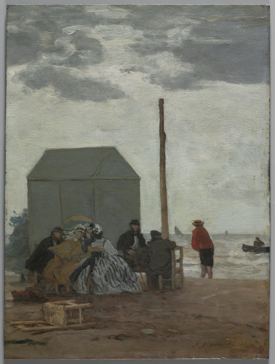 La playa de Deauville, 1864 de Eugene Louis Boudin